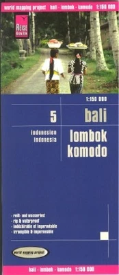 BALI - LOMBOK - KOMODO (INDONESIA) 1:150,000 TRAVEL MAP, By Reise Knowhow *NEW*