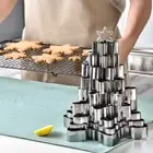 10Pcs/set Rust-proof Christmas Snowflake Cookie Cutter Sandwich Mould Bakery