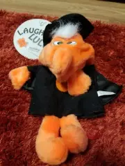 Vintage 1992 Laughing Lulu Witch Puppet - NWT laughs when you open mouth.