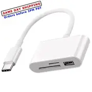 USB Type C OTG to USB 2.0 Adapter SD TF Card Reader For Android Phone Tablet PC