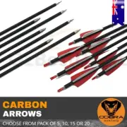 31" CARBON ARROWS HUNTING TARGET PRACTICE STEEL ARROWHEADS COMPOUND RECURVE BOW