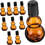 WOFASHPURET 10Pcs Refillable Essential Oil Bottles Glass Roller Bottles with Caps for Perfume Lotion and Toner Leakproof and Portable for Travel