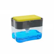 Soap Pump Dispenser Sponge Holder Kitchen Sink Washing Cleaning Tool - 2 In 1