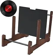 SEWACC Vinyl Record Storage Holder Album Display Rack for Home Office Decor Strong Stable Desktop Organizer for Records Magazines Books Versatile Design for Living Room Bedroom