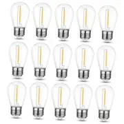 LED String Light Bulbs,Shatterproof Outdoor String S14 Replacement Light
