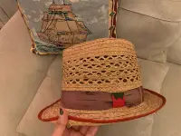 在飛比找Yahoo!奇摩拍賣優惠-日本 Ca4la 日本製 草帽 高帽設計 帽圍56-58cm