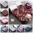 Vintage Floral Printed Mattress Protective Cover Soft Fitted Sheet For Cozy