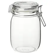 KORKEN Jar with lid, clear glass - Add to cart