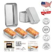 Versatile 9x5 Bread Loaf Pans - 8 Pack Non-Stick Stainless Steel Baking Tins