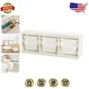 Collapsible Storage Organizer for Kids: 3 Large White Bins for Easy Tidying Up