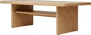 Koala Kirribilli Coffee Table with Open Storage, Modern Ash Veneer Tool-Free Assembly, Ideal for Home Living Room (60x110x36.5cm)