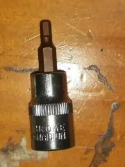 4mm size, 3/8" drive Allen Hex Bit Socket. Chrome CrV-MO