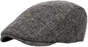 [Ukerdo] Mens Plaid Flat Berets Hat Newsboy Cabbie Duckbill Caps Fedora Adjustable Vintage Hiking Cycling Drivers Winter Warm Accessories for Birthday Gifts