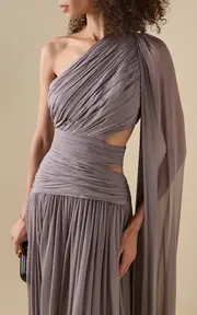 [Zuhair Murad] Cut-out Draped Silk Gown