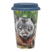 Ashdene Travel Tea Coffee Mug Cup Australian Fauna Wombat