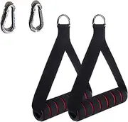 Gym Accessories, Double D Ring LAT Pulldown Attachment,Cable Machine, for Gym Rope Machine Handle Replacement Accessories, Heavy Duty Exercise Clips for Home Gym Equipment