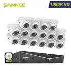 SANNCE 1080P 16CH DVR Home CCTV Security Camera System Human Motion Detection