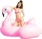 Flamingo Shape Inflatable Pool Float Lake and Beach Floaty Summer Toy Inflatable Tubes Floaties Toys for Kids Adults 190CM LWX