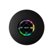 Mini Bluetooth Speaker Waterproof Bathroom Audio Wireless Shower Speakers Rgb Light Bluetooth Sucti Black