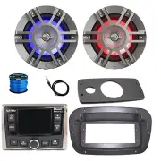 JBL Marine Radio, Antenna, 2x 6.5" 300W LED Speakers w/Wire,Spa Bezel, Adapter