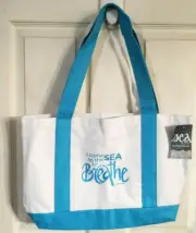 "I Come to the Sea to Breath" The Sea Collection Canvas Tote 22" tall w/Handle