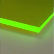 Green Fluorescent Acrylic Plexiglass sheet 1/16" x 5.5" x 5.5" #9093