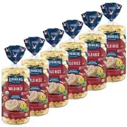 Lundberg Organic Wild Rice Cakes Gluten Free Low Calorie Snack Pack of 6