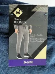 Member's Mark Men's Tech Fleece Jogger Pant Blue Cove XXL NWT