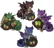 Nemesis Now Dragons Reward Set of 4 5.5cm Figurines, Resin, Multi-Coloured, One