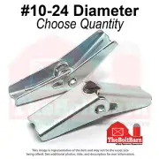 #10-24 Spring Wing Toggle Anchor Nuts Coarse Zinc Clear (Choose Quantity)