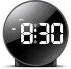 Digital Alarm Clock for Teens, Alarm Clock Bedside with Large Curved LED Display