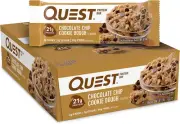 Quest Nutrition Chocolate Chip Cookie Dough Protein Bar, High Protein, Low Ca...