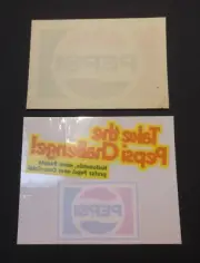2 Vintage Pepsi stick on Decals #3