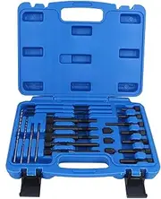 Glow Plug Removal Puller Extractor Heater Element Electrodes Drilling Tapping M8 M10 Quality Steel Tool with Storage Box and Multiple Guides and Adaptors for Auto Repairin