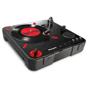 Numark PT01 Portable 30cm Record Turntable DJ Controller w/ Scratch Switch Black