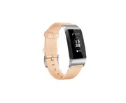 Bands Compatible With Fitbit Charge 3,Woven Fabric Breathable Watch Strap - Naked Pink