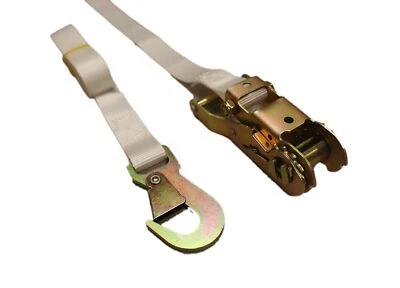Heavy Duty White Ratchet Strap 1in x 12ft Tie Down Commercial Cargo Anchor 4 Pk