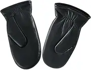 [FOMIYES] 1 Pair Wool Lined Leather Mittens for Women Extra Warm Thickened Gloves for Cold Weather Outdoor Activities Versatile and Functional Design for Daily Use and Sports
