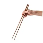 Extra Long Cooking Chopsticks 16.5" Reusable Wenge Wooden Chop Sticks -