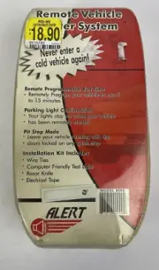 Alert Remote Vehicle Starter System with Keyless Entry Model RS90 - NOS