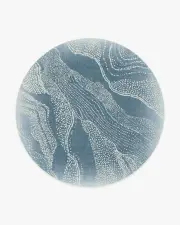 245' Round | Machine Washable Runner Rug | Kid & Pet Friendly | Indoor Rug | Adorned Soft Blue Flatwoven Rug by Malene Barnett | Ruggable