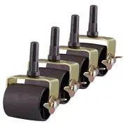 Skelang-Pack Bed Caster, Stem Bed Roller with Side Brake, Bedframe Wheel 4