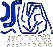 Silicone Radiator Coolant Hose Kit Clamps Compatible with Impreza GDA GDB WRX/STi EJ20 S204 S205 2002-2007 (Blue)