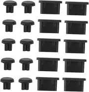 PEPLAYTAL 10Pairs Dust Plugs for Type C Headphone Soft Protectors for Devices Laptops Black