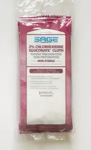 3 PK / 3 PK EACH - Sage Chlorhexidine Gluconate Cloth Non Sterile