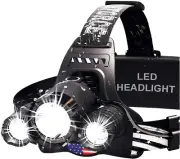 Headlamp. USB Rechargeable LED Head Lamp. Ultra Bright CREE 1080 Lumen Headlamp