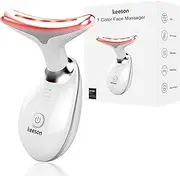 KEESON Red Light Therapy for Face, 7 in 1 Neck Face Massager -Based on Triple Action LED, Vibration and Thermal Technologies, 7 Color LED Skin Rejuvenation for Facial Massager & Neck Beauty Device