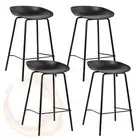 Artiss Set of 4 Metal Bar Stools Black