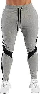 [FEESHOW] Mens Sport Sweatpants Training Leggings Stretchy Tight Sport Pants Running Fitness Workout