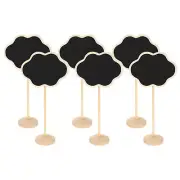 6Pcs Mini Chalkboard Signs with Easel Stand, Black (Cloud Shape, 6.9"x3.3")